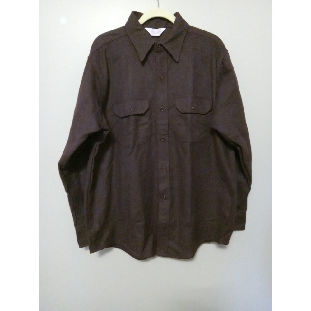 Frostproof Plum Gov. Flammability Std.‎ Flannel Cotton Longsleeve Shirt Size